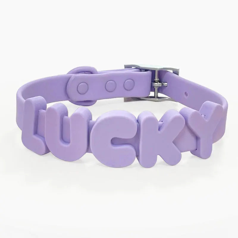 Silicone Dog Collar Pet Name DIY Cartoon Silicone Cat Pet Collar Dog Accessories for Small Dogs Puppy Accessories