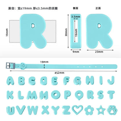 Silicone Dog Collar Pet Name DIY Cartoon Silicone Cat Pet Collar Dog Accessories for Small Dogs Puppy Accessories