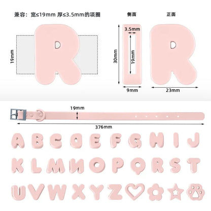 Silicone Dog Collar Pet Name DIY Cartoon Silicone Cat Pet Collar Dog Accessories for Small Dogs Puppy Accessories
