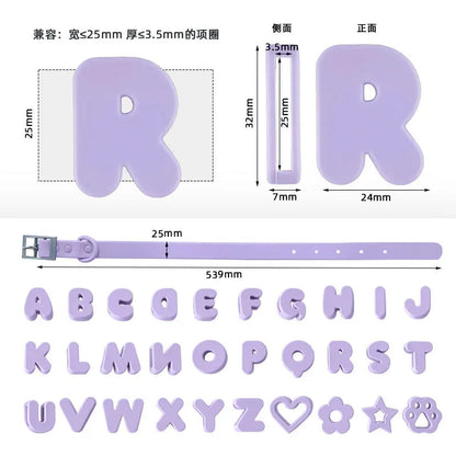 Silicone Dog Collar Pet Name DIY Cartoon Silicone Cat Pet Collar Dog Accessories for Small Dogs Puppy Accessories