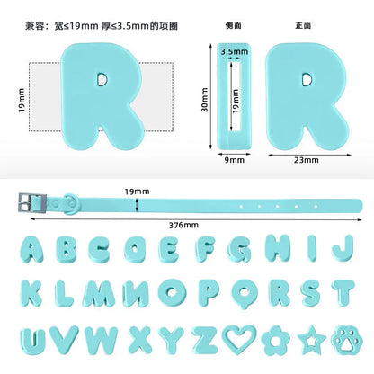 Silicone Dog Collar Pet Name DIY Cartoon Silicone Cat Pet Collar Dog Accessories for Small Dogs Puppy Accessories