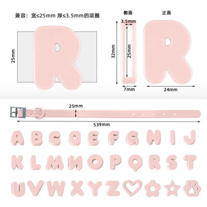 Silicone Dog Collar Pet Name DIY Cartoon Silicone Cat Pet Collar Dog Accessories for Small Dogs Puppy Accessories