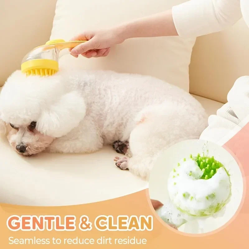 Pet Grooming Brush - Bath Massager & Bubble Maker Paw Washer Bath Brush Scrubber Shampoo Brush for Long/Short Haired Dogs & Cats