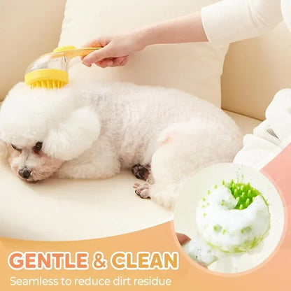 Pet Grooming Brush - Bath Massager & Bubble Maker Paw Washer Bath Brush Scrubber Shampoo Brush for Long/Short Haired Dogs & Cats