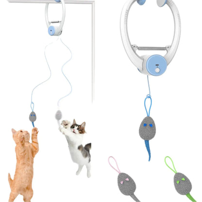 Electric Automatic Interactive Cat Toy USB Rechargeable Fluttering Butterfly Feather Wand for Indoor Enrichment and Stimulation