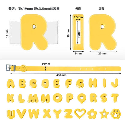 Silicone Dog Collar Pet Name DIY Cartoon Silicone Cat Pet Collar Dog Accessories for Small Dogs Puppy Accessories