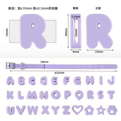 Silicone Dog Collar Pet Name DIY Cartoon Silicone Cat Pet Collar Dog Accessories for Small Dogs Puppy Accessories