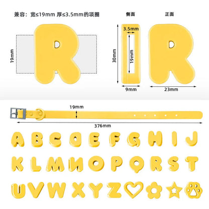 Silicone Dog Collar Pet Name DIY Cartoon Silicone Cat Pet Collar Dog Accessories for Small Dogs Puppy Accessories